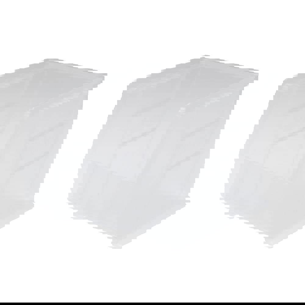 Plastic Hopper Stacking Bin: Clear